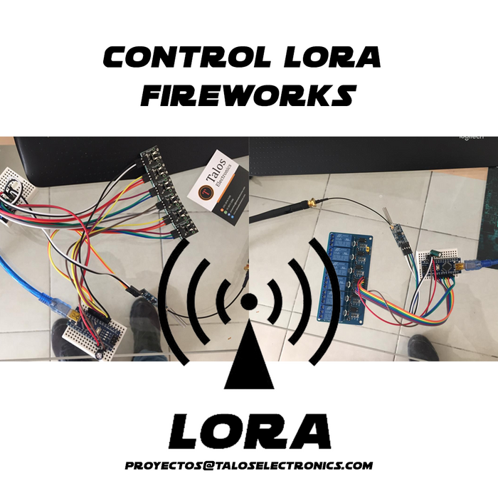 Control LoRa para fuegos artificiales