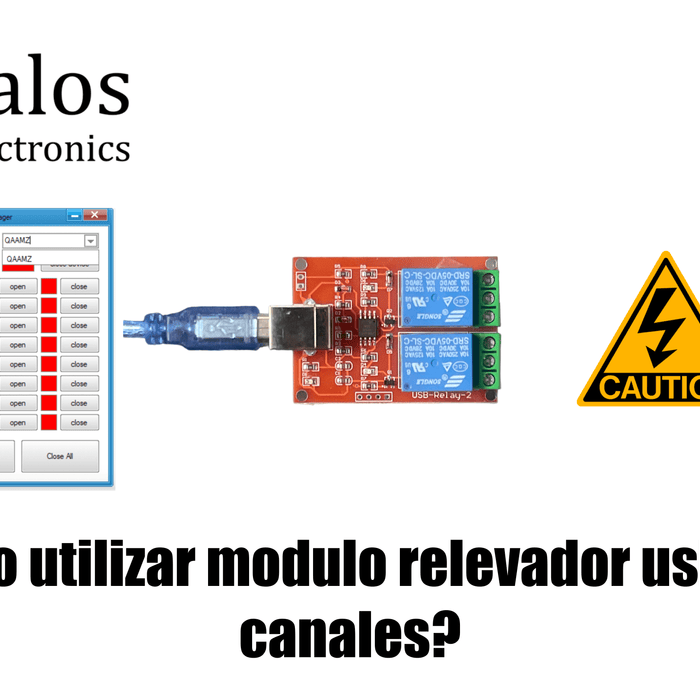 ¿Cómo utilizar modulo relevador usb de 2 canales?