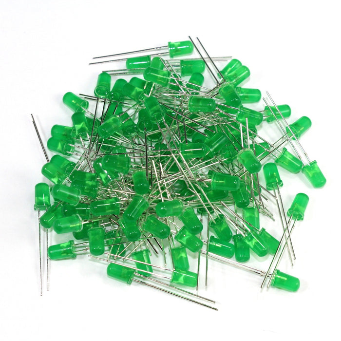 100 Leds difusos de 5mm Verde