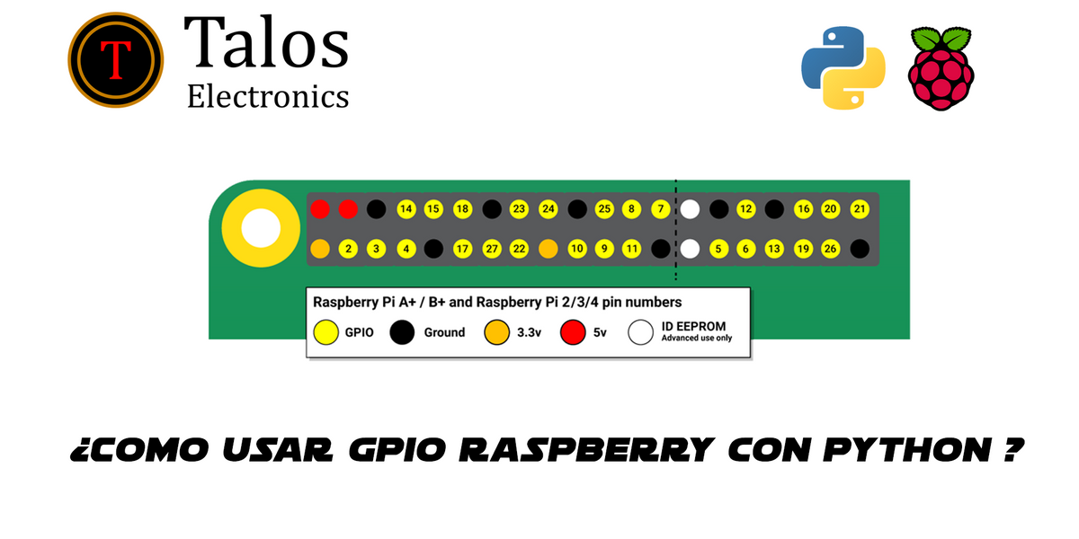 ¿Como usar GPIO raspberry con python ? — Talos Electronics