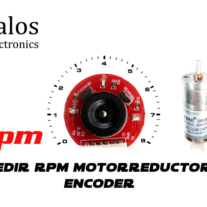 Medir RPM motorreductor de engranaje con encoder