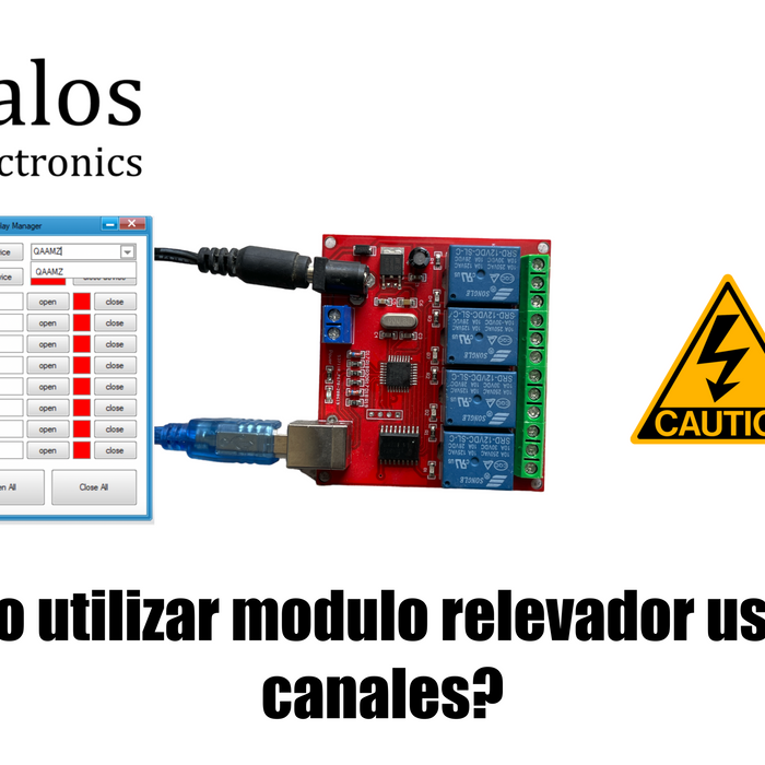 ¿Cómo utilizar modulo relevador usb de 4 canales?