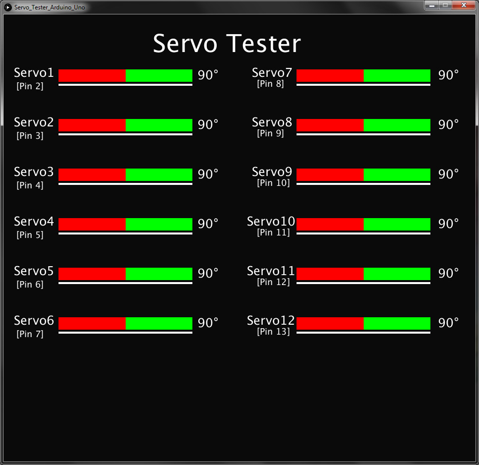 Servo Tester con Arduino y Processing