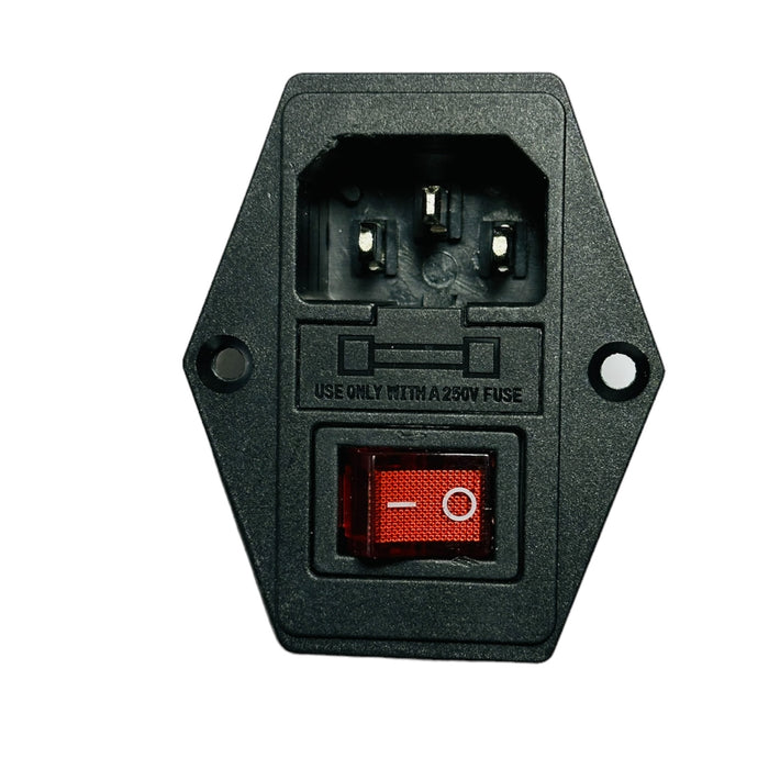 Conector para interlock con switch y portafusible