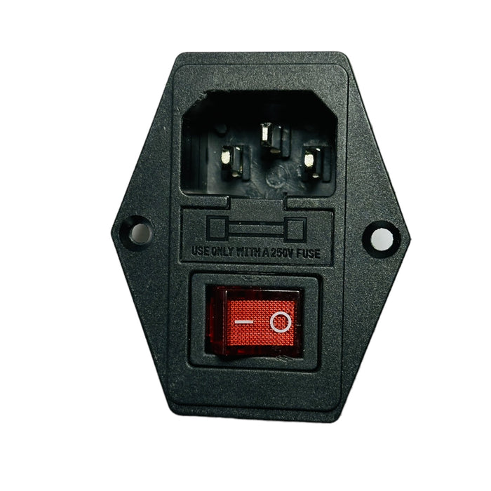 Conector para interlock con switch y portafusible