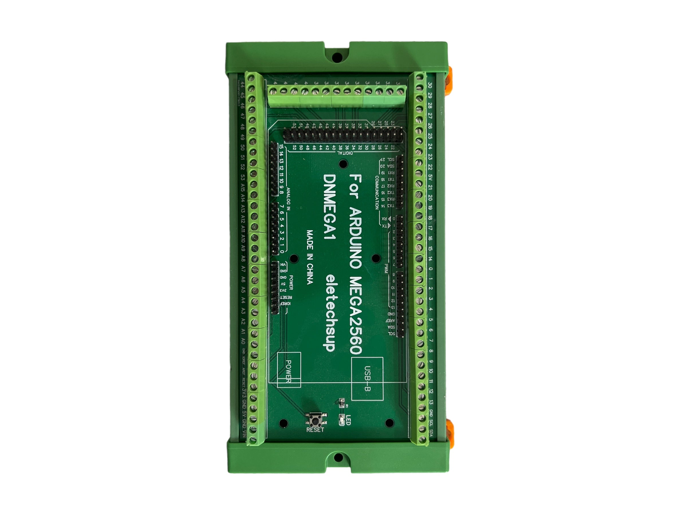 Tornillo shield para arduino mega/due con case base montaje riel din ...