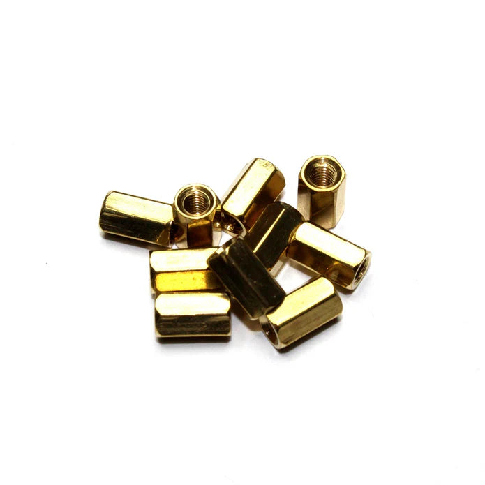 Paquete con 10 Separadores de Latón M3 6 mm H-H