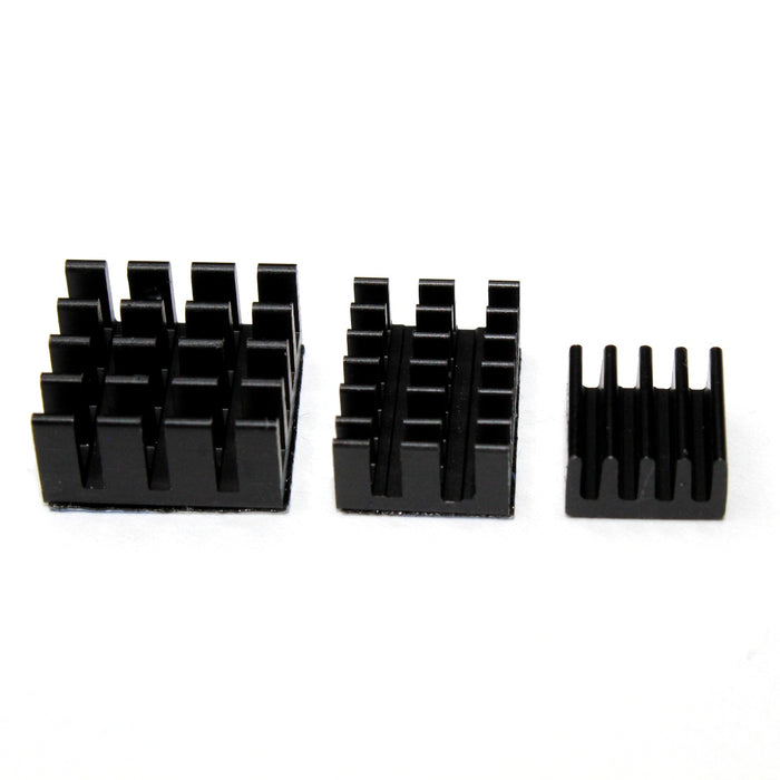 kit 3 disipadores negros para raspberry 3B+