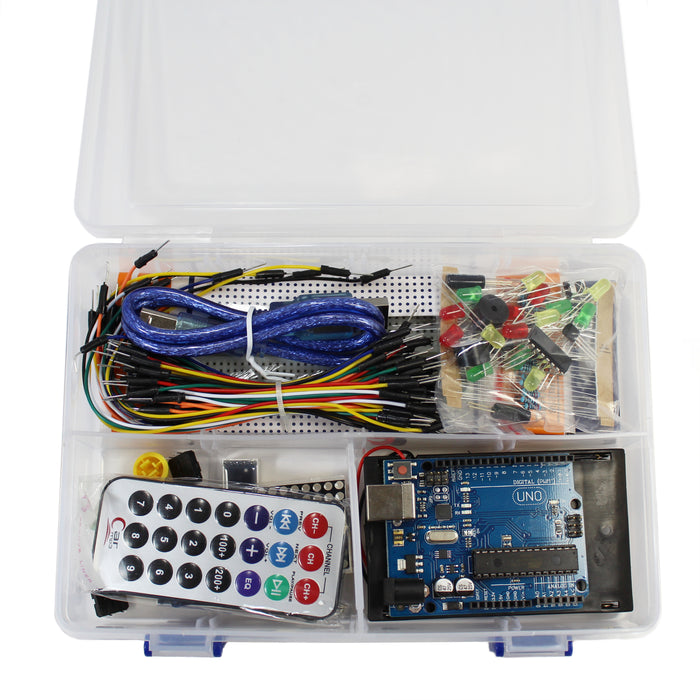 Starter Kit Electrónica Basico: Kit Principiantes con proto, sensores y  componentes