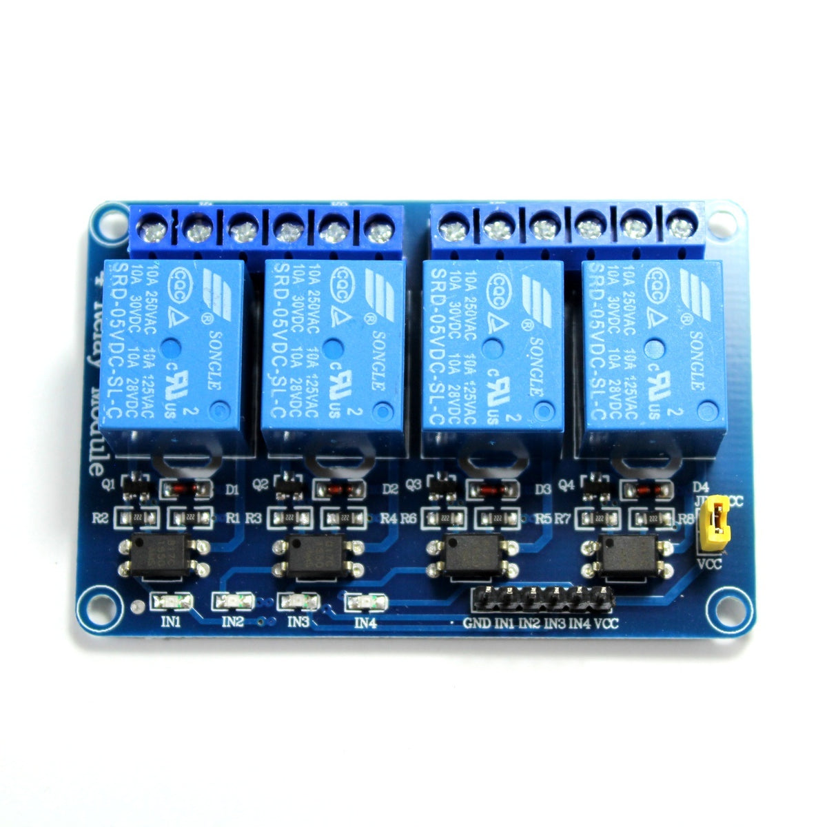 Módulo relevador de 4 canales — Talos Electronics