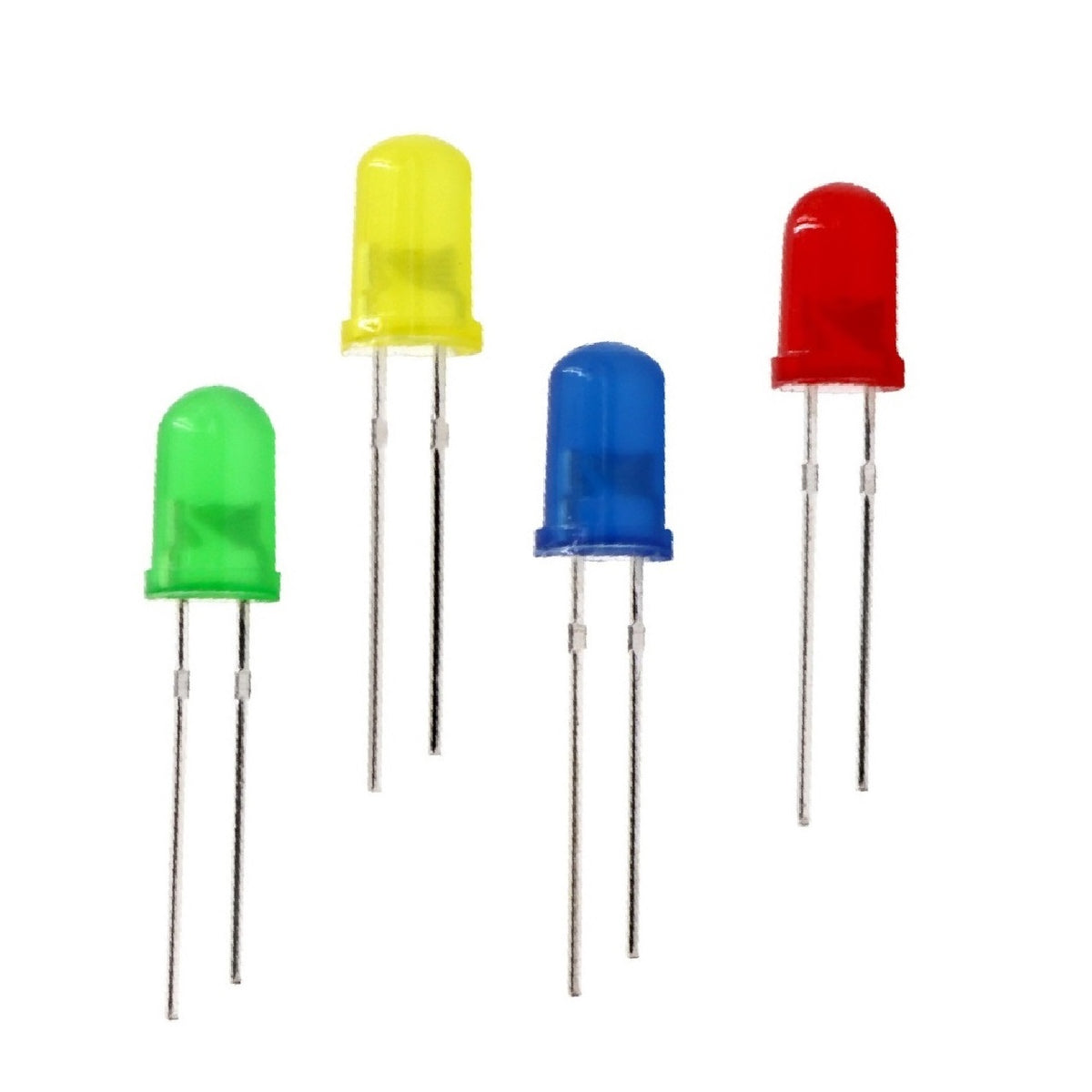 Paquete de 40 leds difusos 5mm varios colores — Talos Electronics