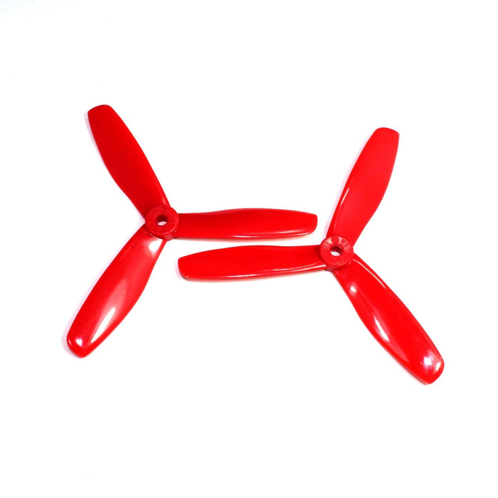 Par de hélices propelas de Nylon de 3 palas 5x4.5 Rojo para drone