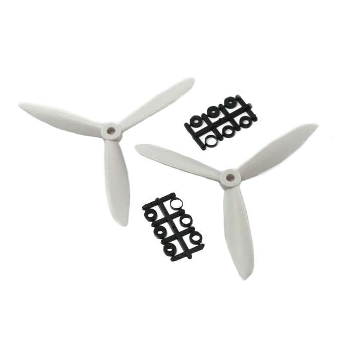 Par de hélices propelas de Nylon de 3 palas 6x4.5 Blanco para drone