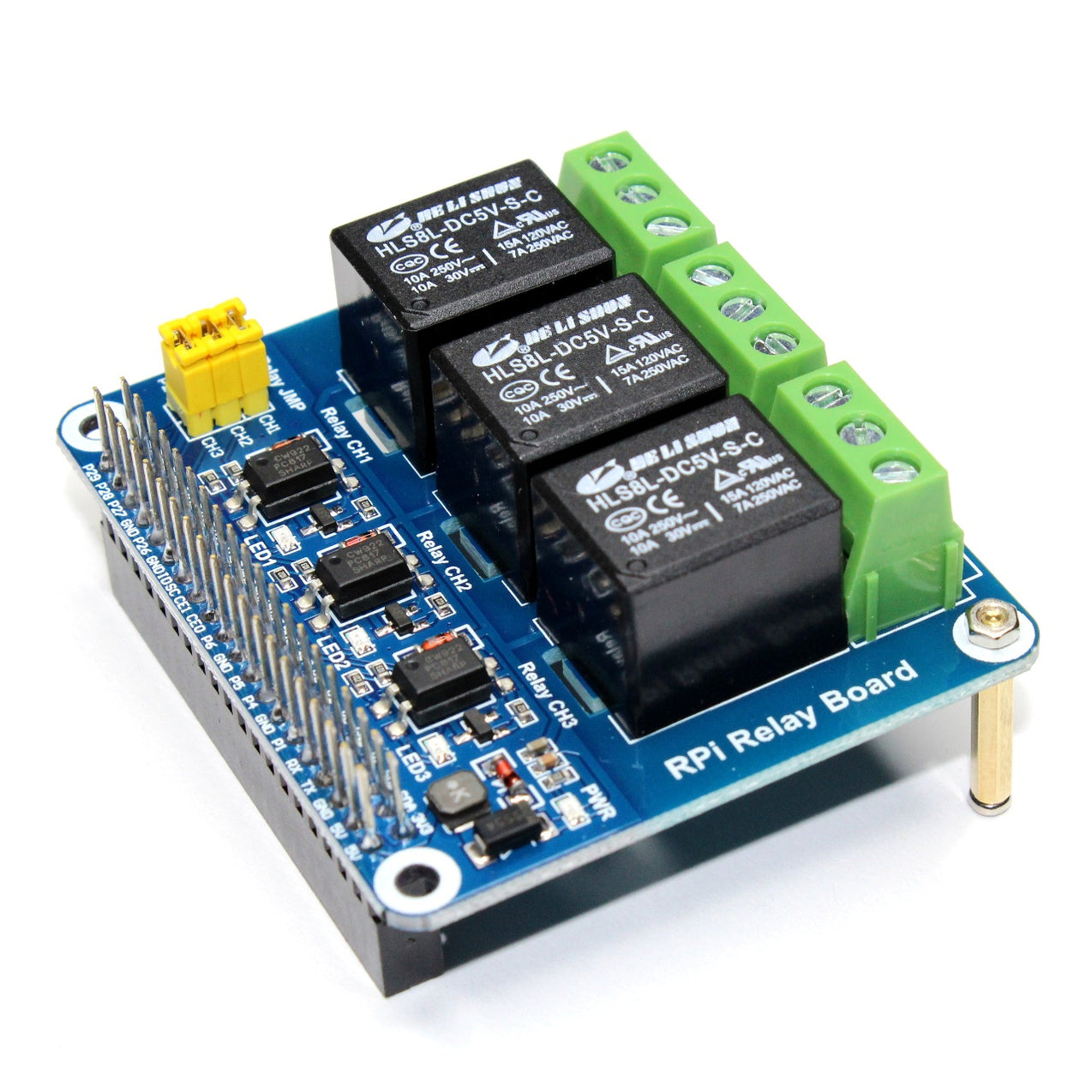 Shield Relay de 3 canales para Raspberry Pi 3 — Talos Electronics